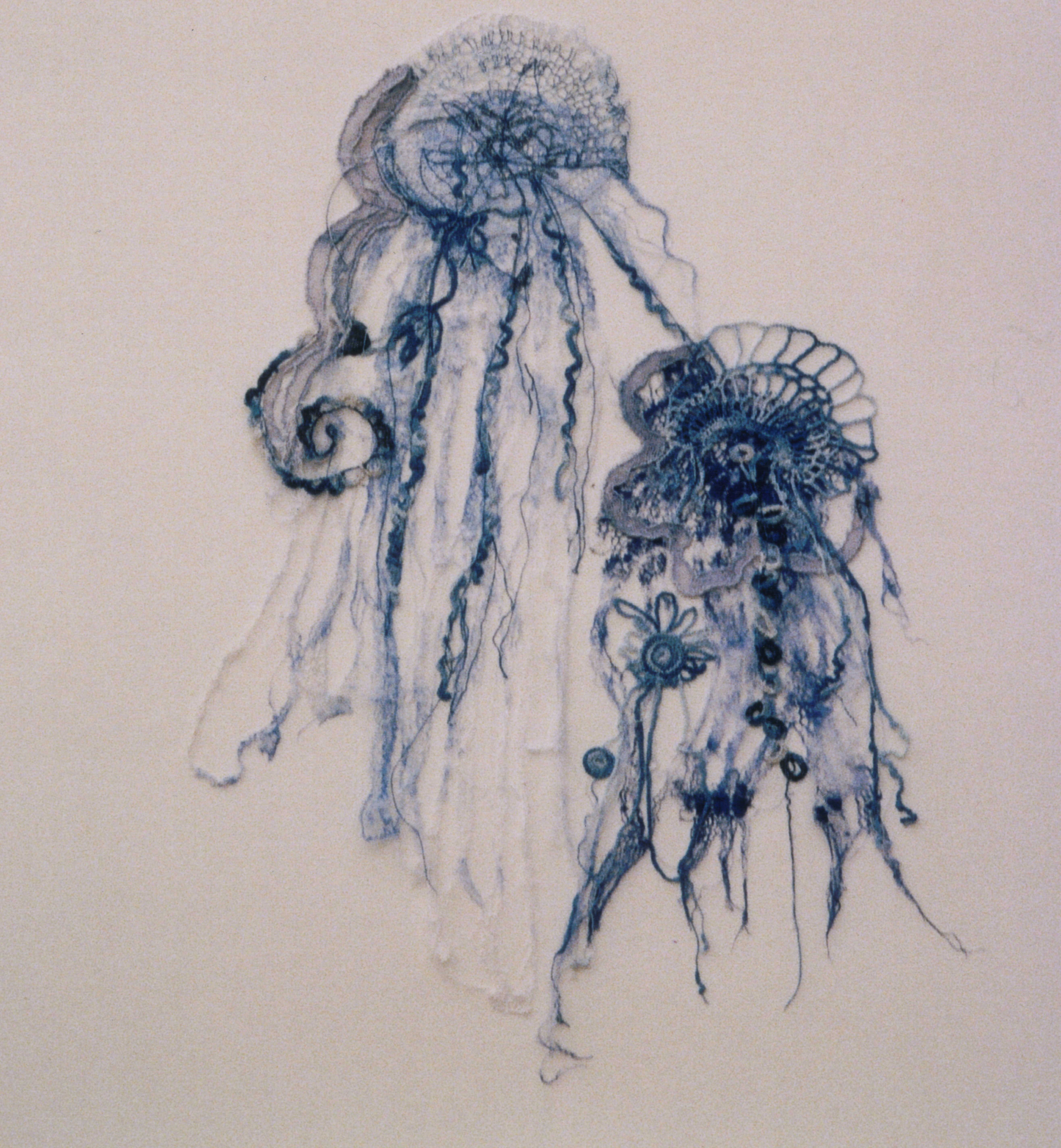 Blue lace jellyfish art