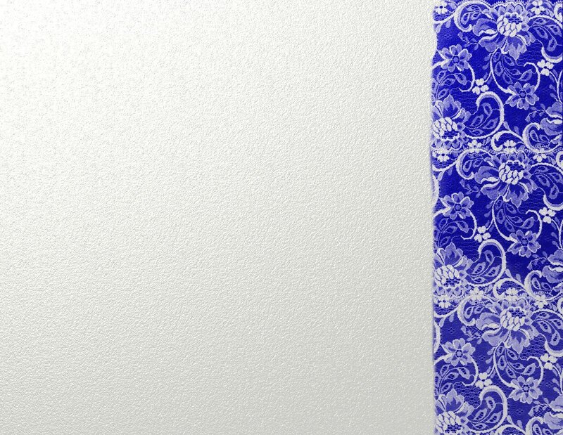 blue lace pattern on white