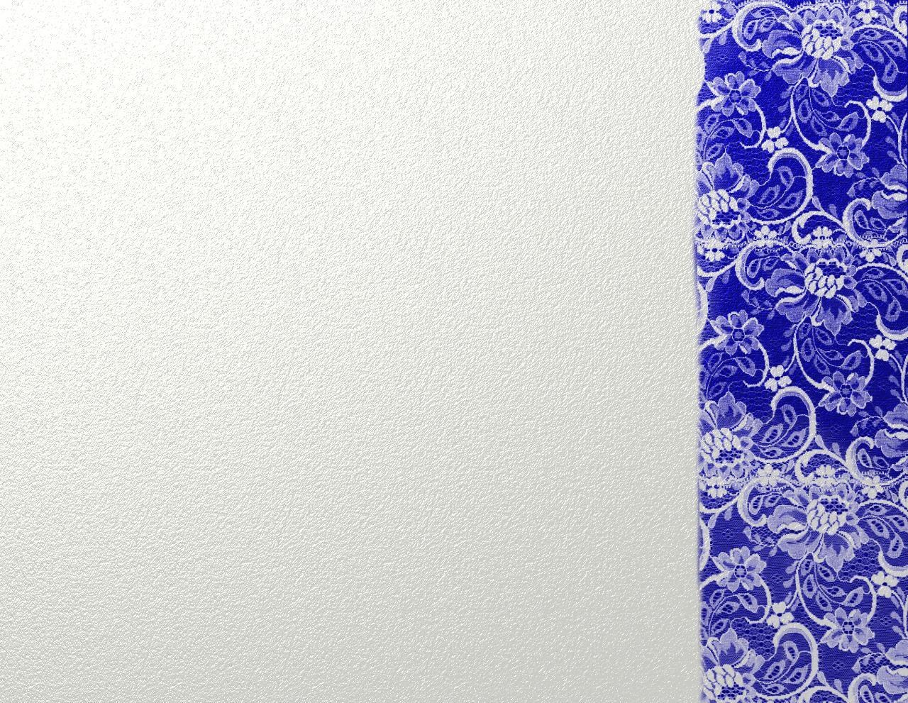 blue lace pattern on white
