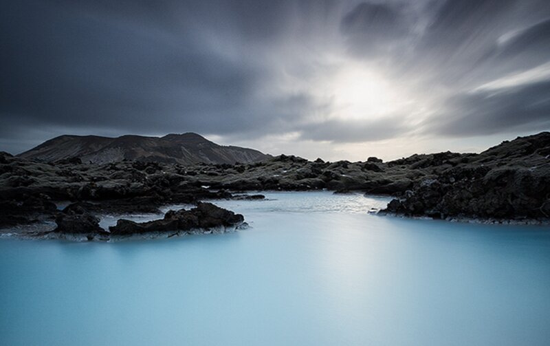 Blue Lagoon Geothermal Pool — Dramatic, Morning