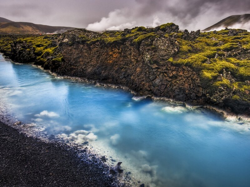 Blue Lagoon Geothermal Pool — Dramatic, Photograph