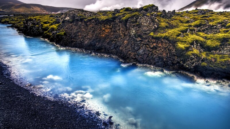 Blue Lagoon in Iceland — Dramatic, Photograph