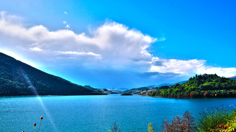Blue Lake and Hills