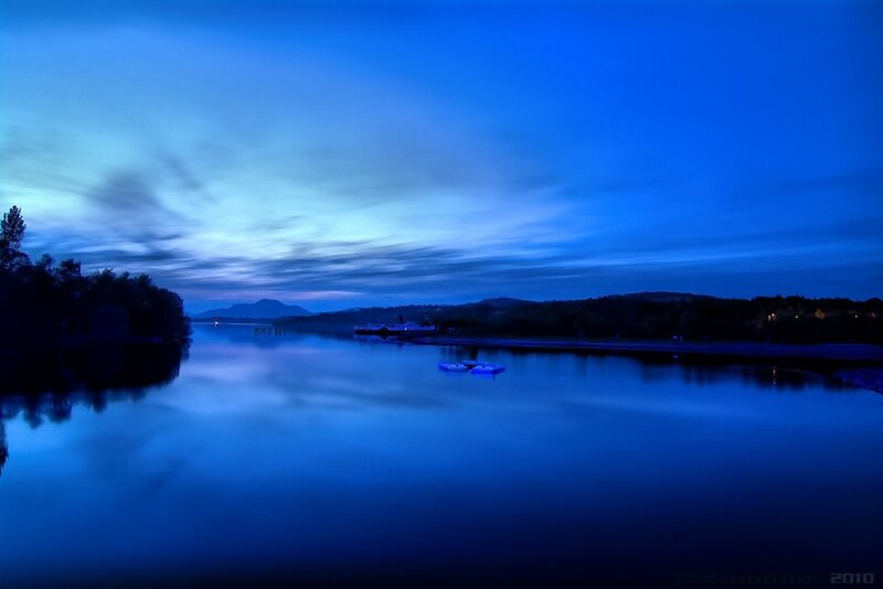 Blue Lake at Dusk — Serene