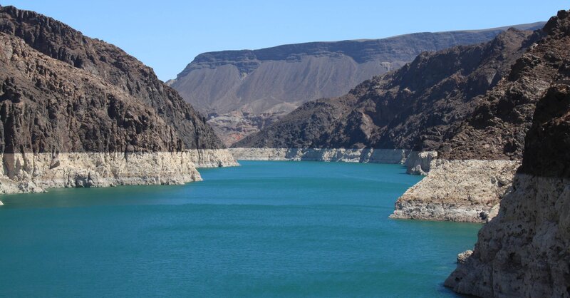 Blue Lake in Canyon — Serene, Afternoon, Photograph, Water