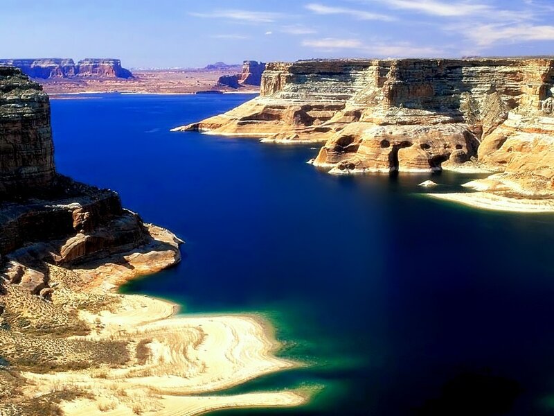 Blue Lake in Canyon — Serene, Daytime
