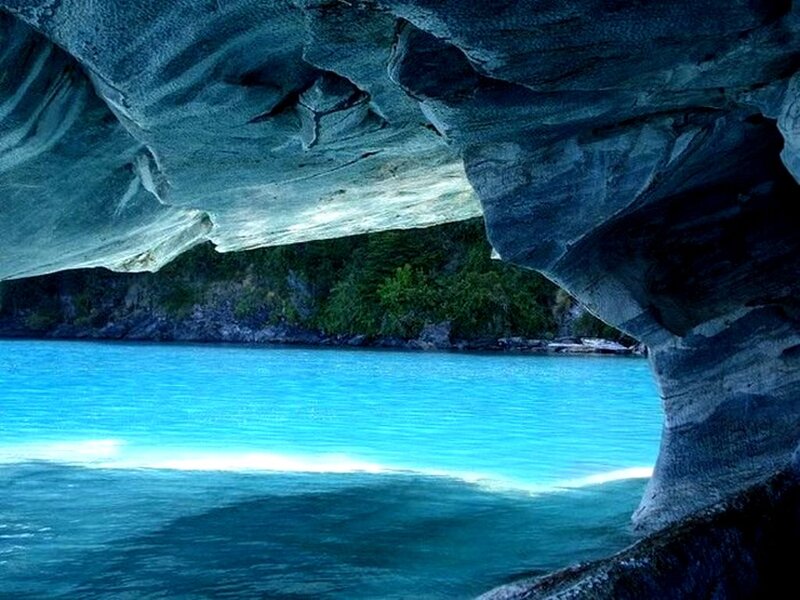 Blue Lake in Cave