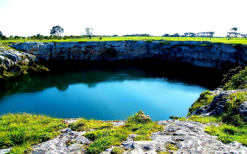 Blue Lake in Crater