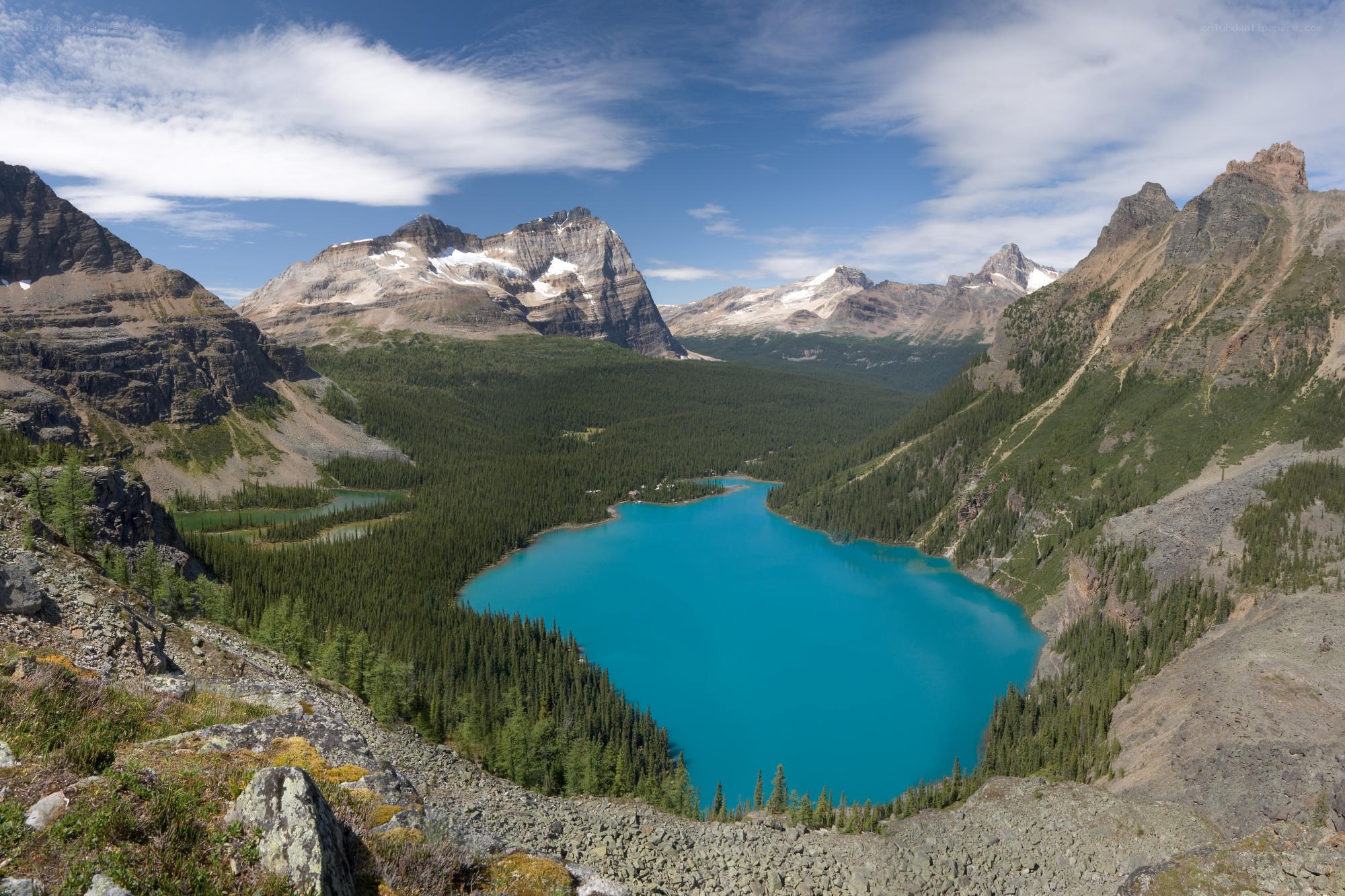 Blue Lake in Mountain Valley