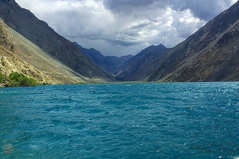 Blue Lake in Mountain Valley — Dramatic