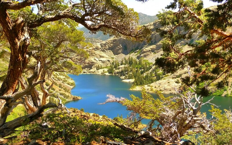 Blue Lake in Mountain Valley — Serene, Afternoon, Photograph, Trees