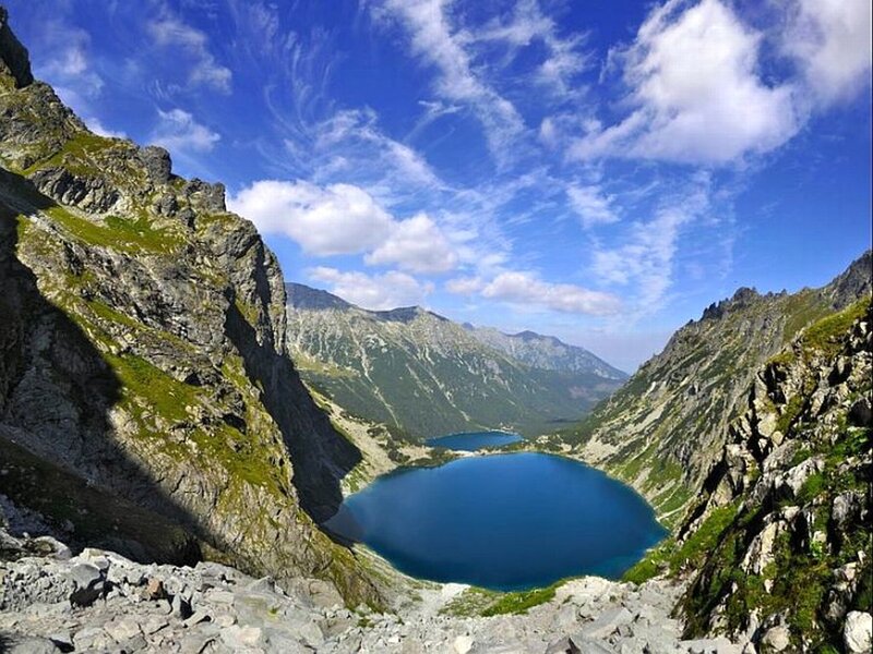 Blue Lake in Mountain Valley — Serene