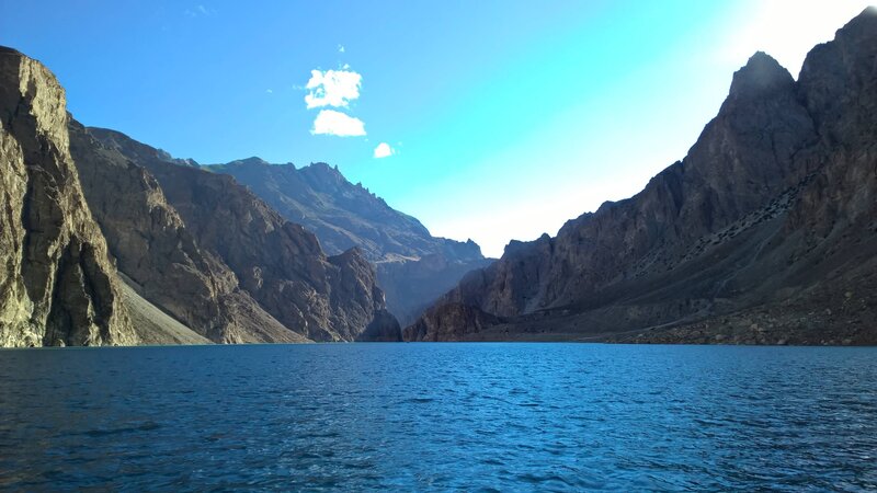Blue Lake in Mountains — Serene, Afternoon, Photograph, Sky