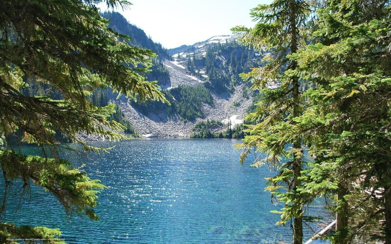 Blue Lake in Mountains — Serene, Summer, Photograph