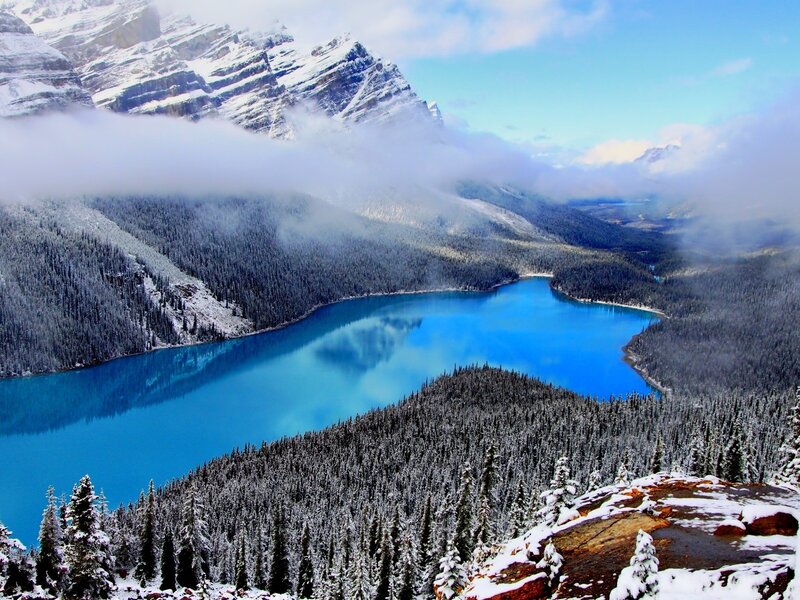 Blue Lake in Mountains — Serene