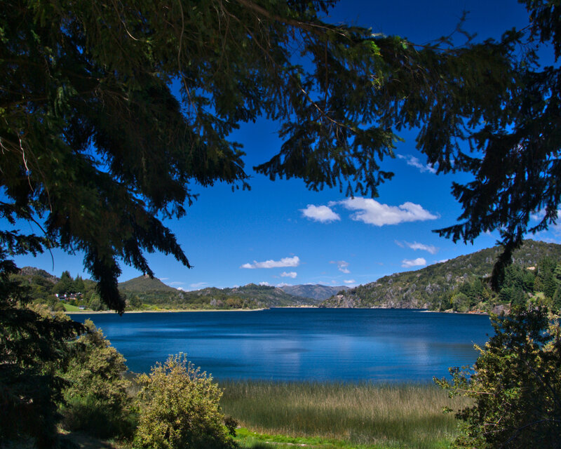 Blue Lake Surrounded by Hills
