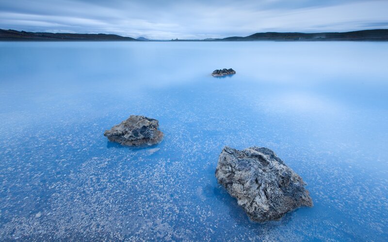 Blue Lake with Rocks
