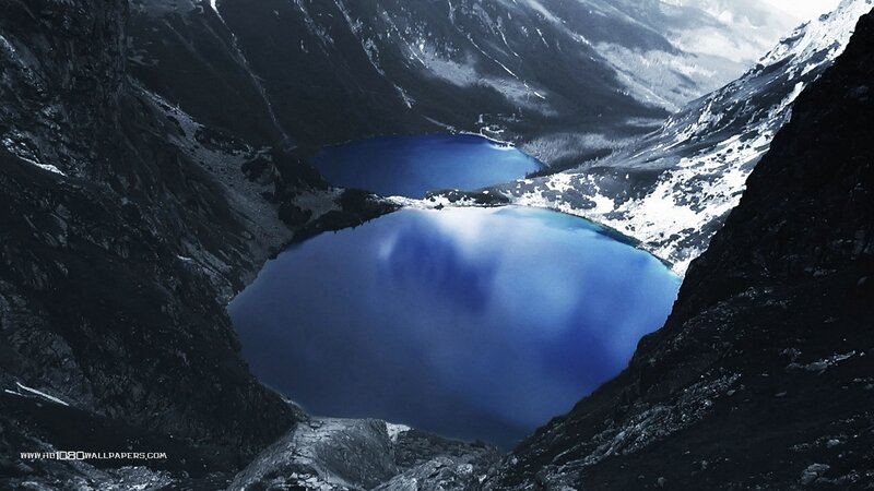 Blue Lakes in Mountains