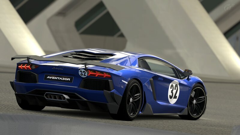 Blue Lamborghini Aventador — Dynamic, 3d Render