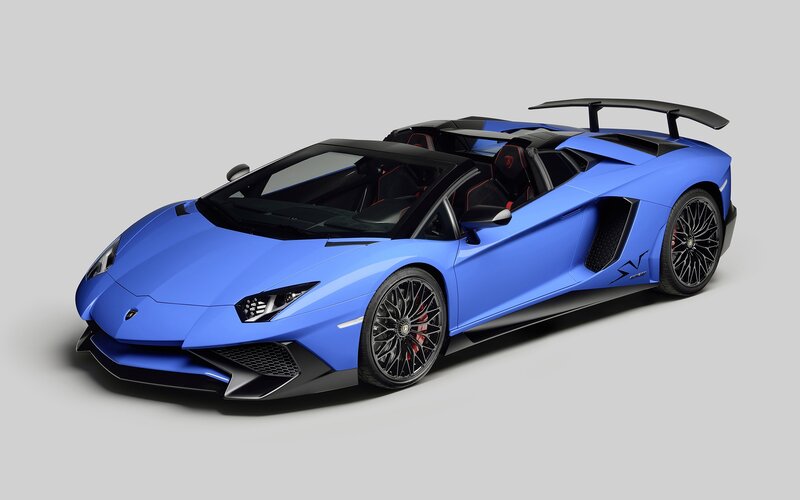 Blue Lamborghini Aventador — Modern