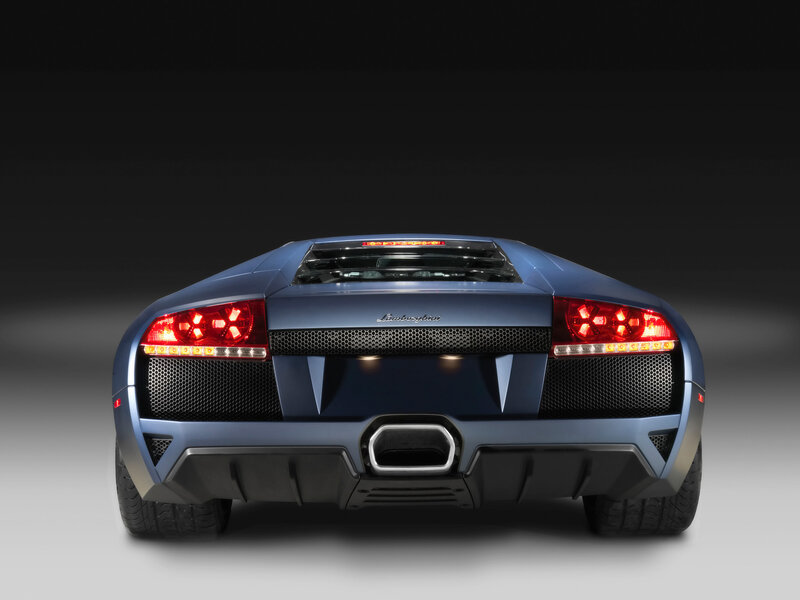 Blue Lamborghini Car — Dramatic, Photograph, Taillights, Exhaust, Grille, Black