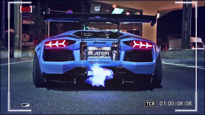 Blue Lamborghini Car — Dramatic