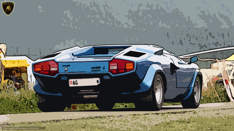 Blue Lamborghini Car