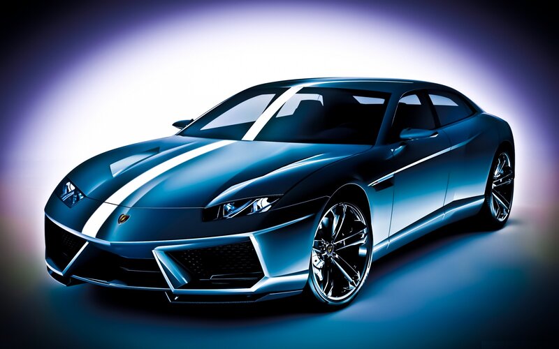 Blue Lamborghini concept car