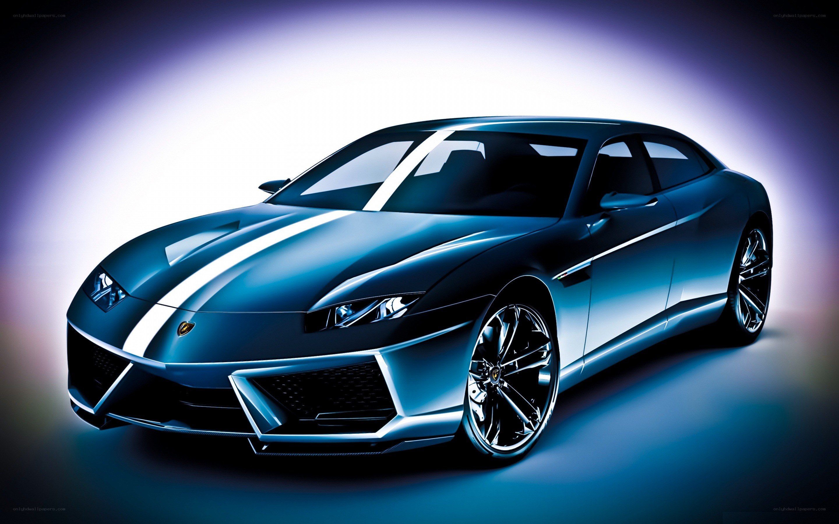 Blue Lamborghini concept car