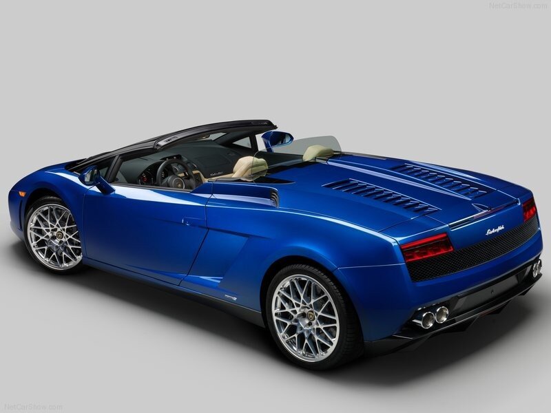 blue lamborghini convertible
