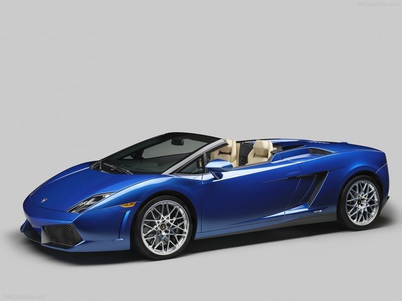 blue lamborghini convertible