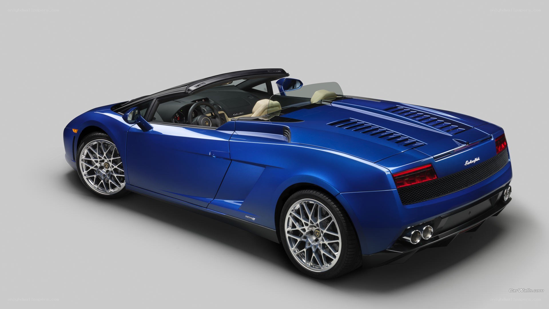 blue lamborghini convertible