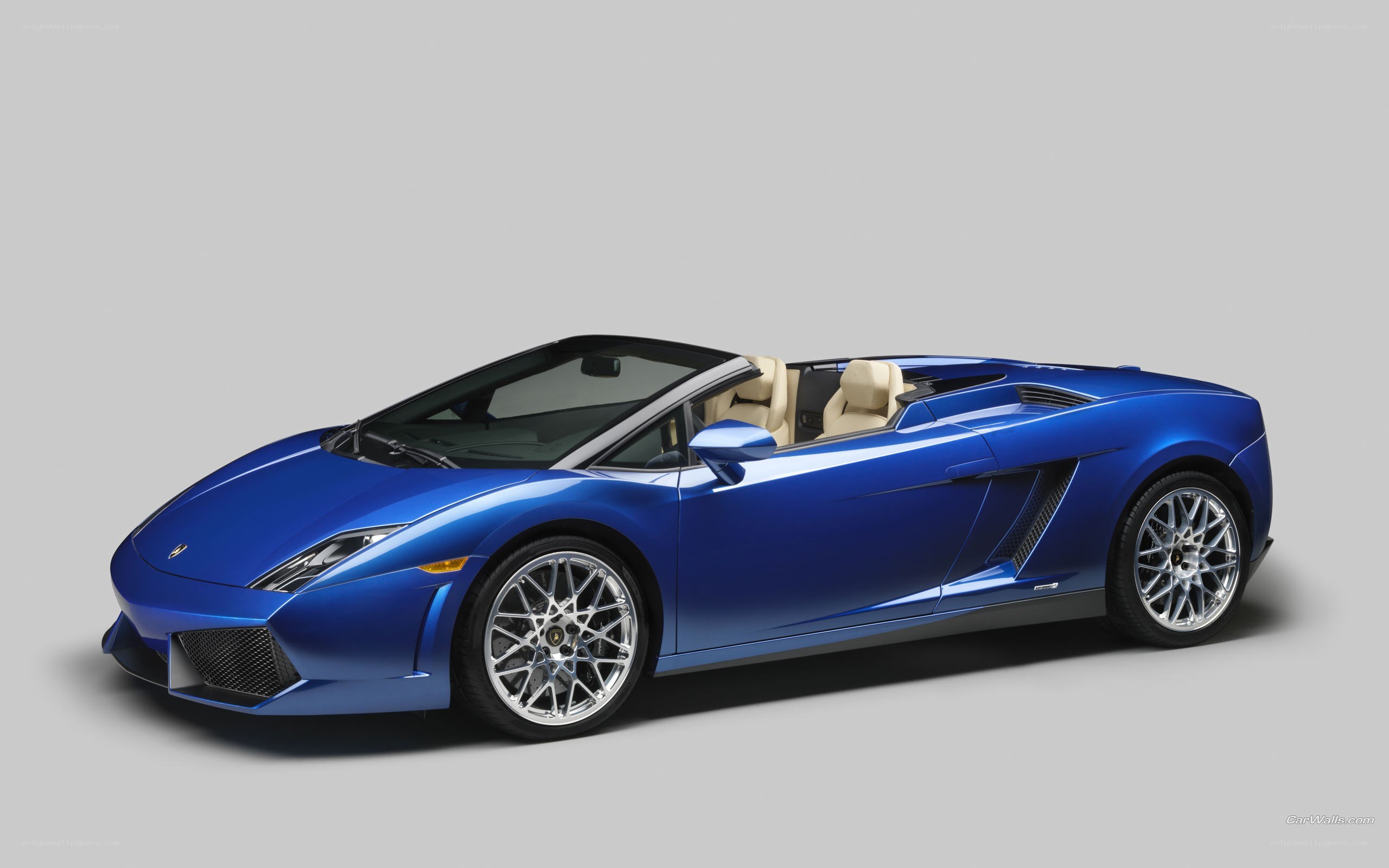 blue lamborghini convertible