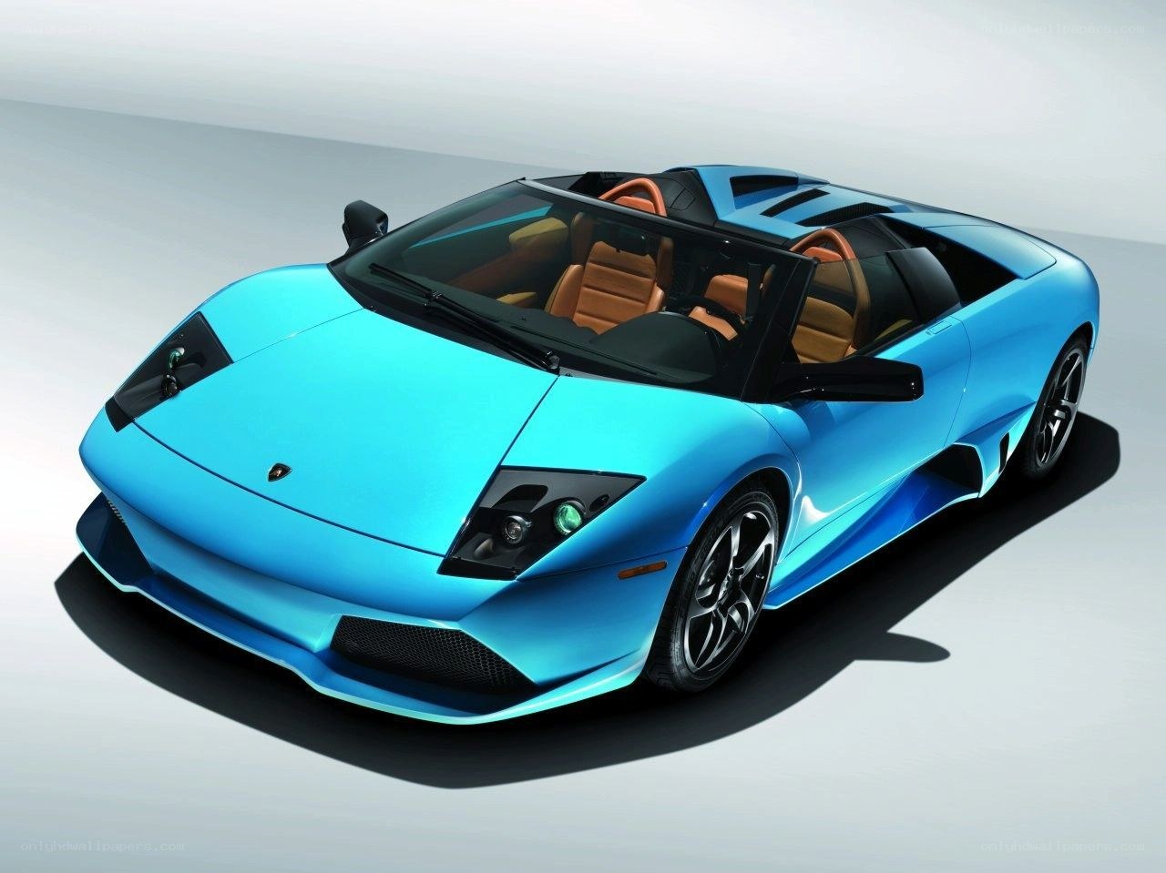 blue lamborghini convertible