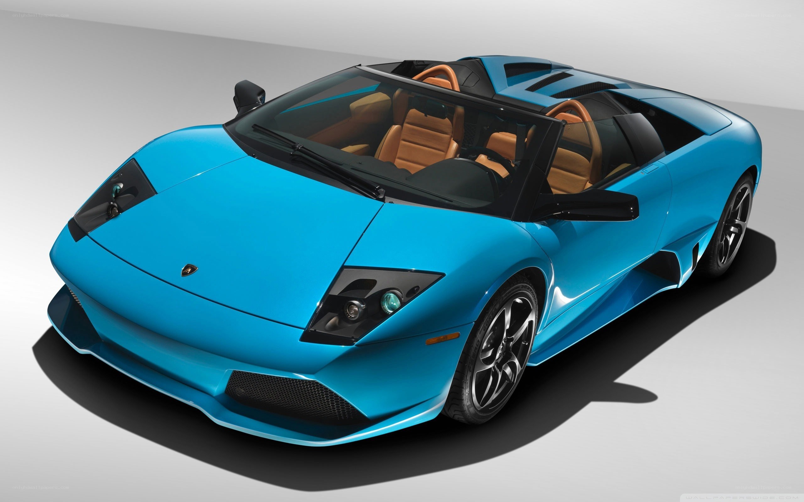 Blue Lamborghini convertible