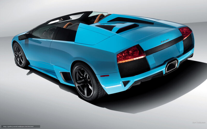 Blue Lamborghini Convertible — Dramatic