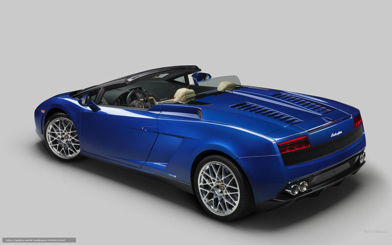 Blue Lamborghini Convertible — Neutral, Photograph