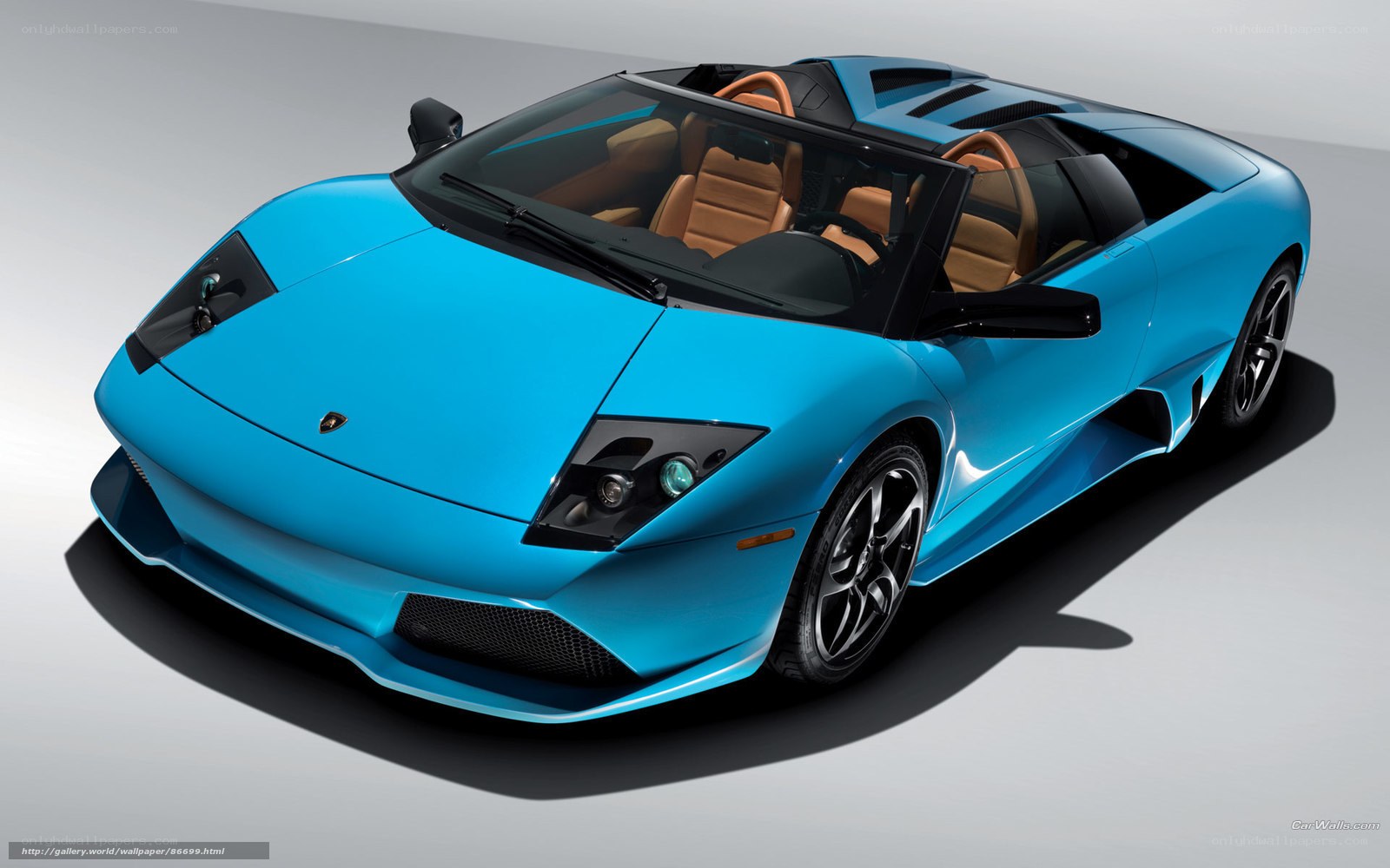 Blue Lamborghini convertible