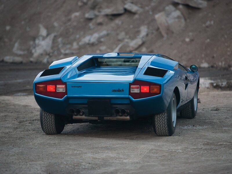 Blue Lamborghini Countach — Dramatic, Photograph