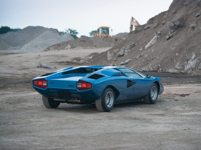 Blue Lamborghini Countach — Industrial