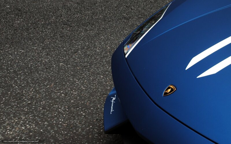 Blue Lamborghini front detail