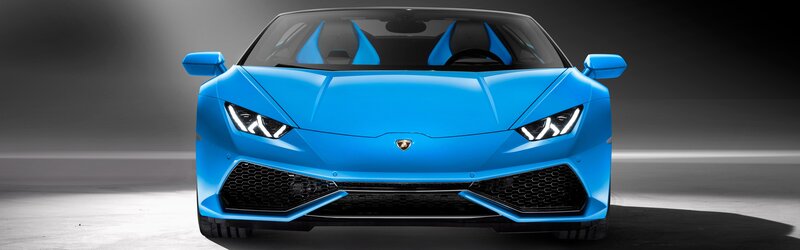 Blue Lamborghini Huracan — Dramatic, Photograph, Car, Headlights