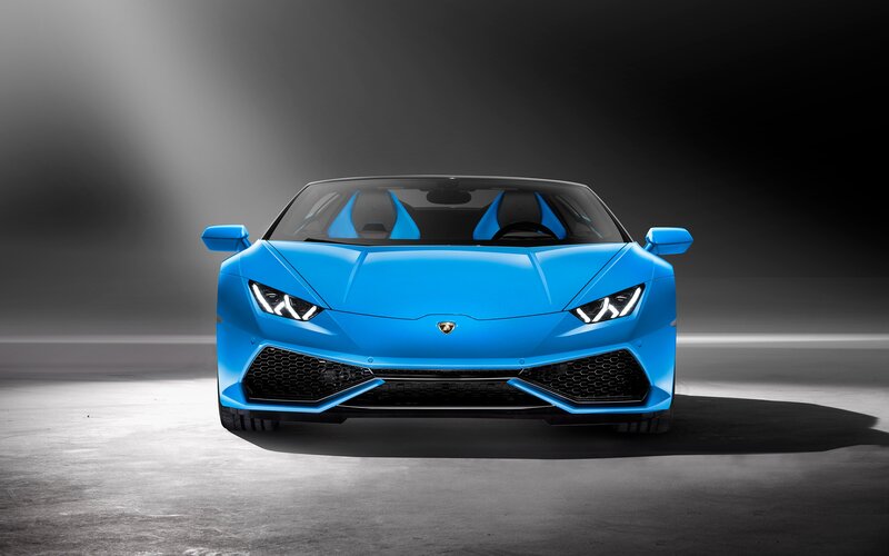 Blue Lamborghini Huracan — Dramatic, Photograph, Car
