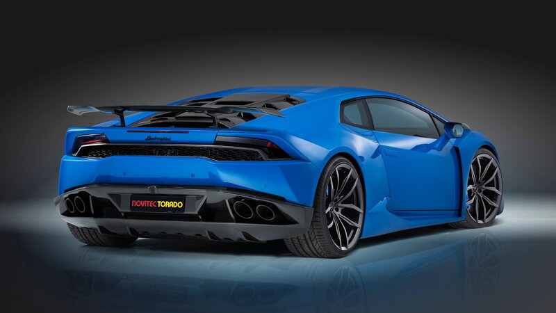 Blue Lamborghini Huracan — Dramatic, Photograph, Rear Wing