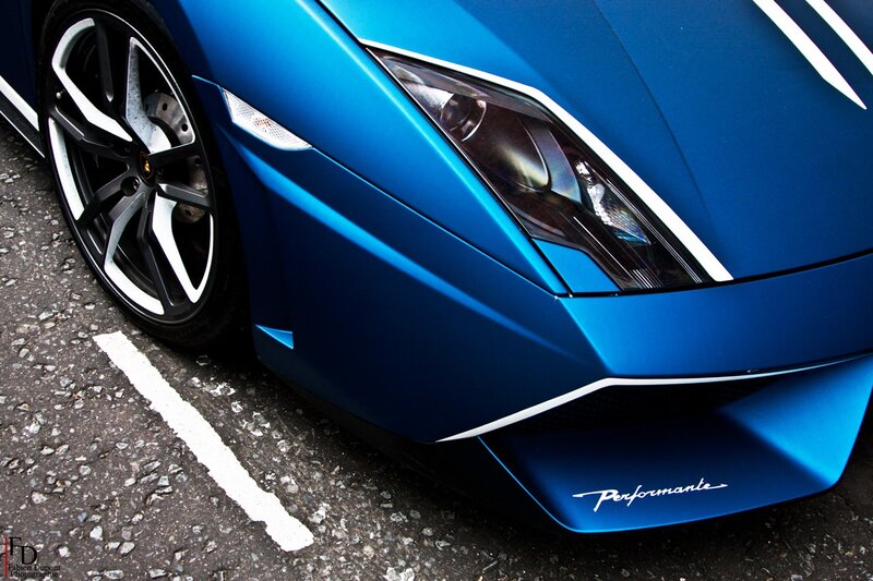 Blue Lamborghini Performante