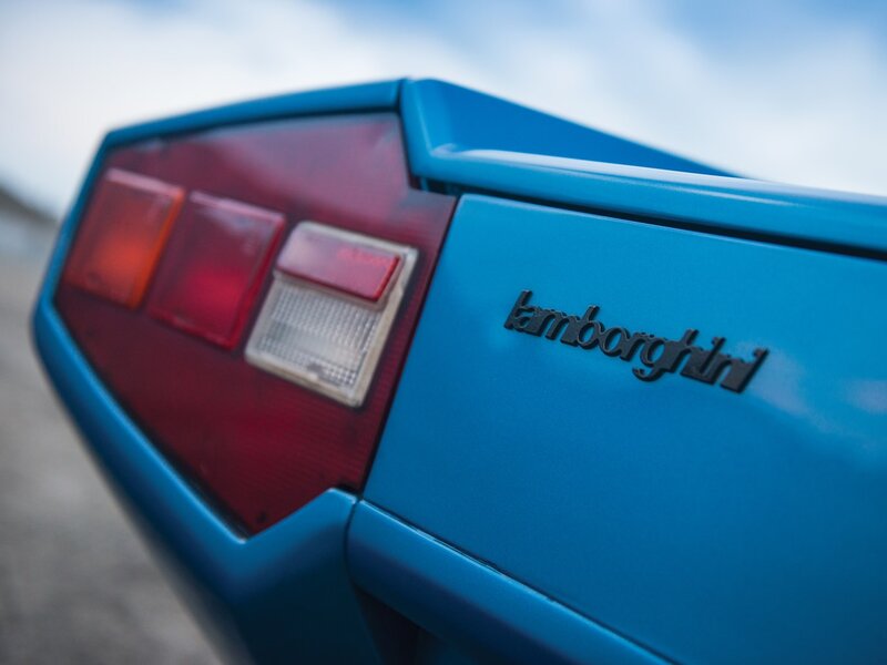 Blue Lamborghini Rear