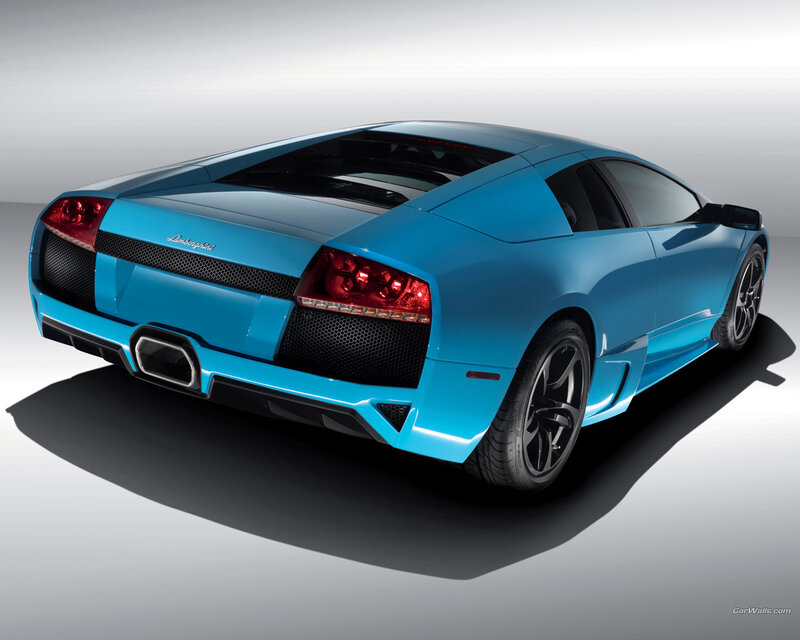 Blue Lamborghini sports car