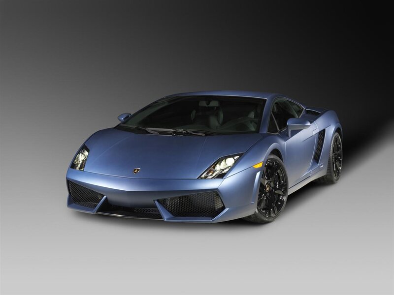 blue lamborghini sports car