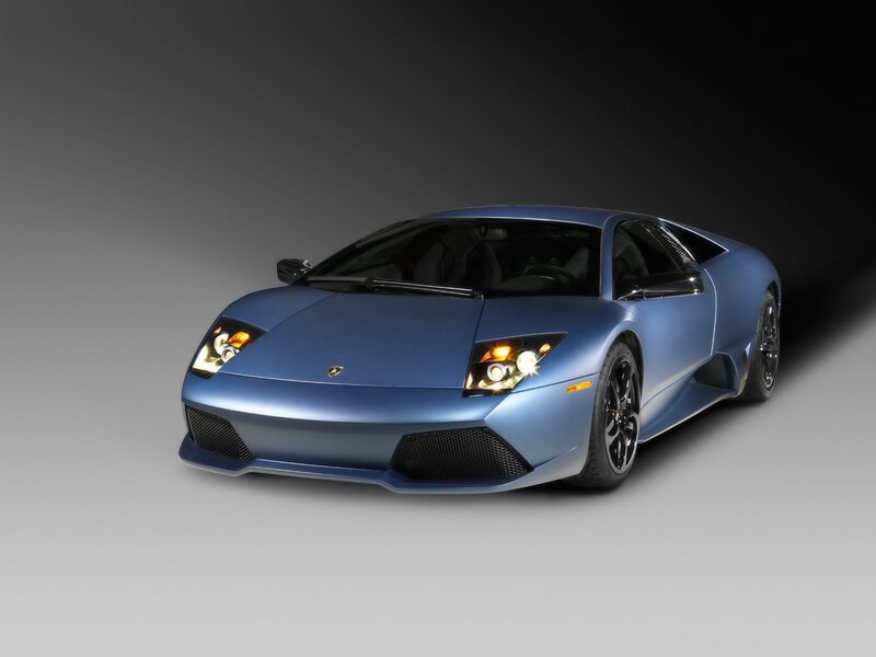 Blue Lamborghini sports car