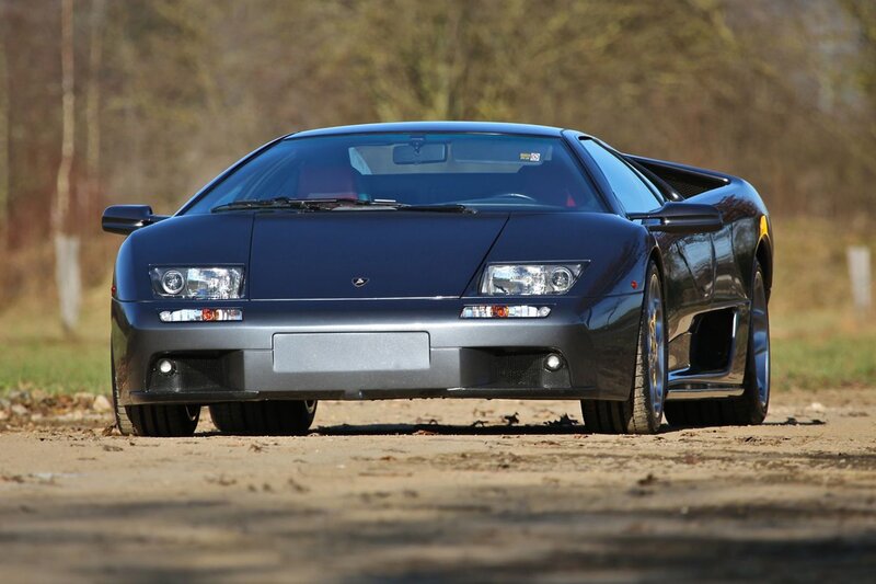 Blue Lamborghini sports car